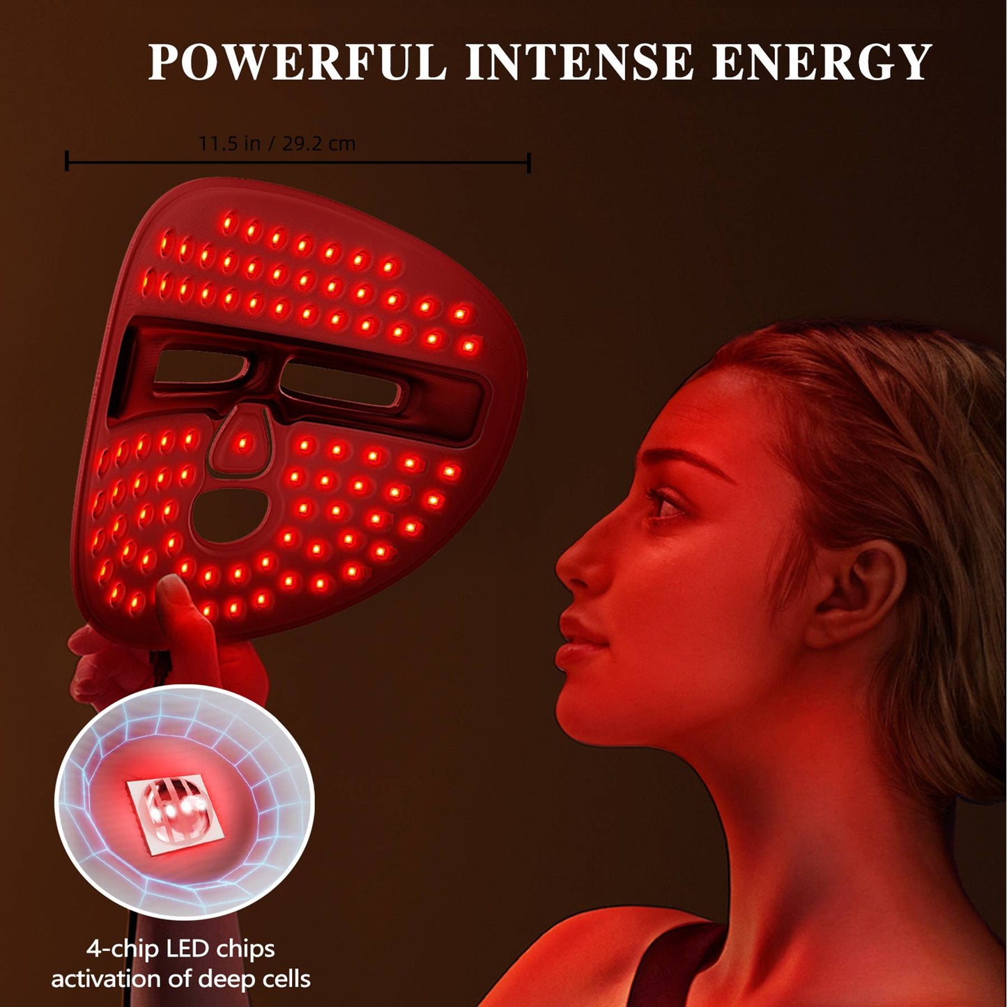 Velora™ LED Face Mask Facial Care Tool, Red Light Therapy Mask For Face For Home Travel